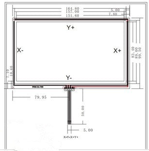 165mm*100mm Touch Screen 7 Inch Touch Screen for GPS Car DVR Navigator