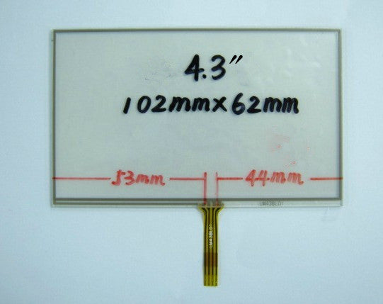 102mm*62mm Touch Screen 4.3 Inch Written Screen for MP4 MP5 GPS Navigator