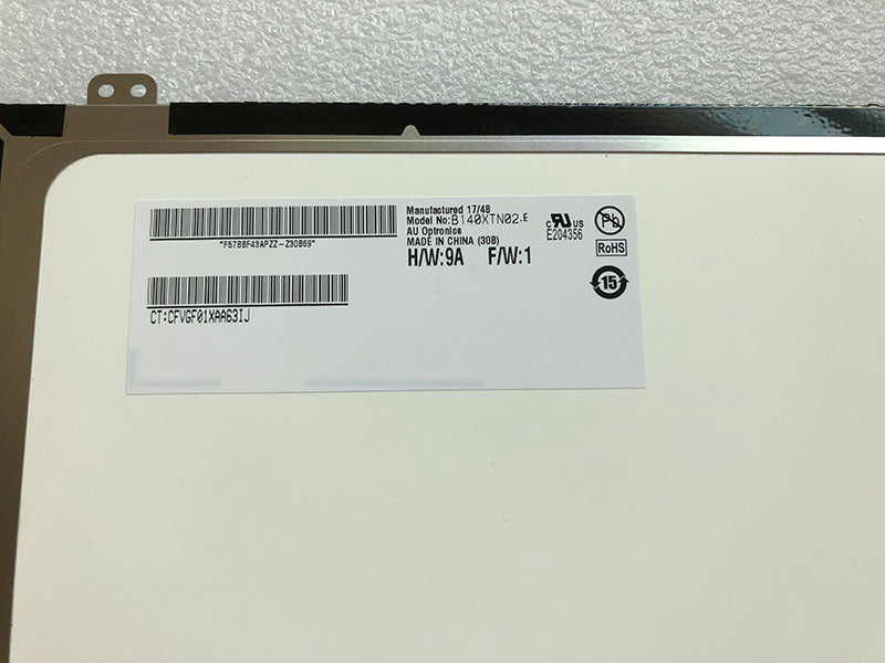 Original B140XTN02.E AUO Screen 14" 1366×768 B140XTN02.E Display