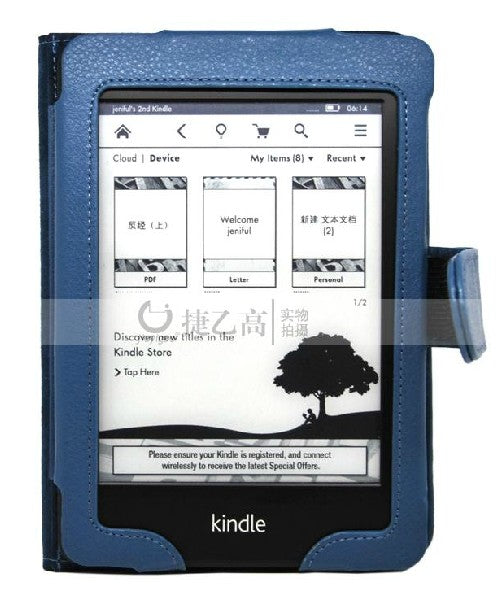 PU Leather  Business Style Case Vover For Amazon Kindle paperwhite Can Carry Capacitance Pen
