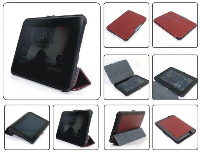 7 Inch Ultra-thin PU Leather Book style Case Cover For Amazon Kindle fire HD With Auto Wake/Sleep