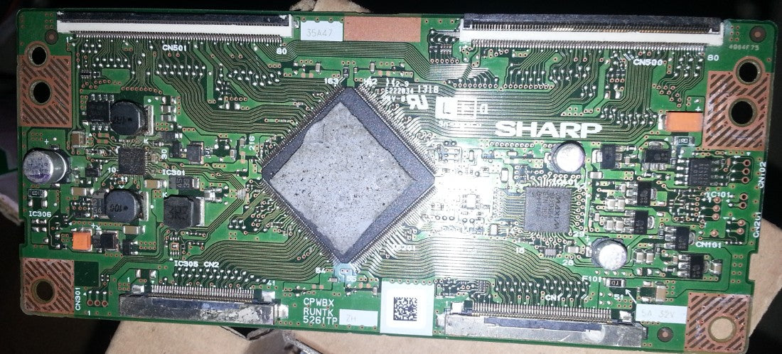 Original Replacement KLV-60EX640 LE60A3000 Sharp CPWBX RUNTK 5261TP Logic Board For JE600D3LB4N Screen