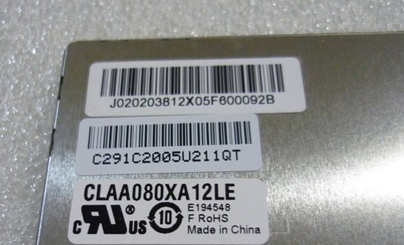 Original CLAA080XA12LE CPT Screen 8" 1024*768 CLAA080XA12LE Display