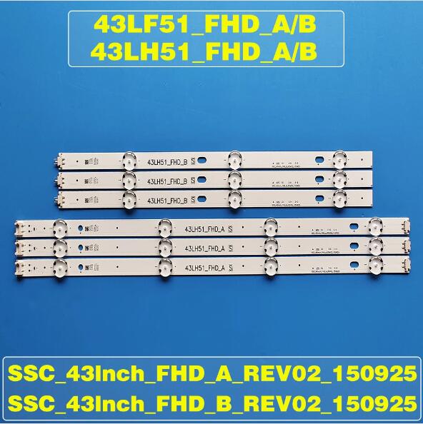 LED backlight strip for LG 43LF5100 43LH5100 43LF510V 43LH520V LF51_FHD_A LF51_FHD_B LGE_WICOP_FHD 43INCH_REV00_A/B_150511