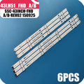 6 PCS/set LED backlight strip for LG 43LF510V 43LF5100 43LH5100 43LH5700 43LH570A 43LH520V 43LH590 43LJ515V 43LH510V 43LH570V