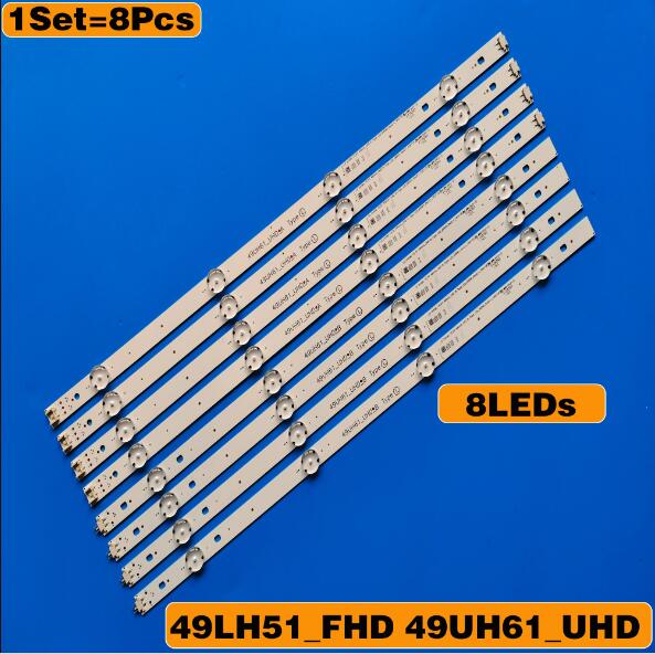 New 8 PCS/set LED Backlight Strip For LG 49LH510V 49LJ510M 49LH570A 49UM6950 49LH51_FHD_A/B SSC_49inch_FHD_A B 49LH5100 49LH5700