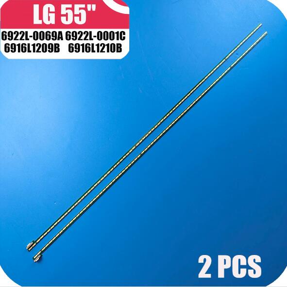 2pcs LED backlight stip for 55PFL6678S/12 55PFL6158 55PFL6008K LG 55LA6800 55LA660V 55LA7400 55LA6600 6922L-0069A 0080A