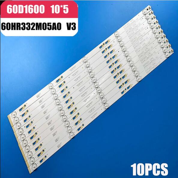10PCS brand new original 60-inch TV for Toshiba 60U3600C 60D1600 60U36CMC D60A620U 60HR332M05A0 V3 5LED 6v 617mm