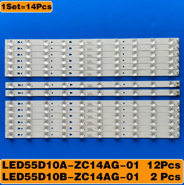 14pcs/set LED backlight LS55AL88U71 55ULES76T2 LS55H510X H55V6000 LED55K36U LC546PU1I01 LED55D10B LED55D10A-ZC14AG-01 LS55A51