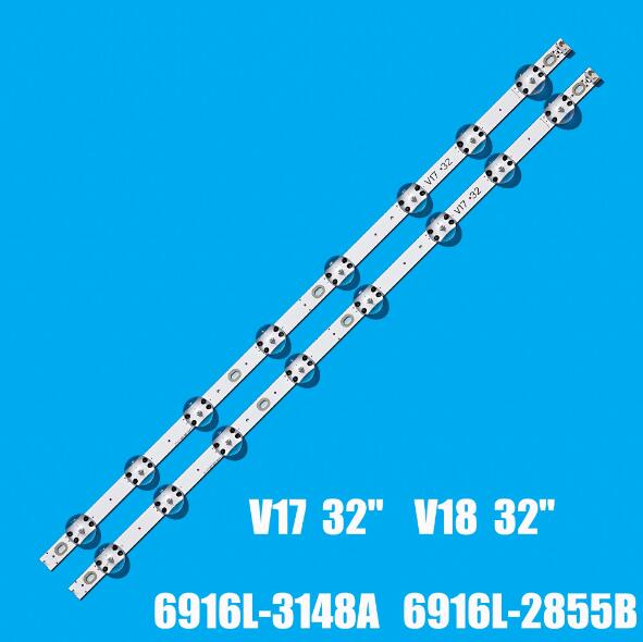 2 PCS LED backlight strip for LG 32LJ510V 32LJ610V 32LJ510U HC320DXN-ABSL1-2143 LC320DXE (FK)(A2) 6916L-2855B V18 V17 32