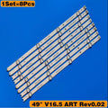 8 Pcs LED Backlight Para LG49 "V16 ART3 2551 49" V16.5 ART3 2705 49UH6500 49UH6507 49UH6509 49UH650 49UH652T 49UH664V 49UH668V