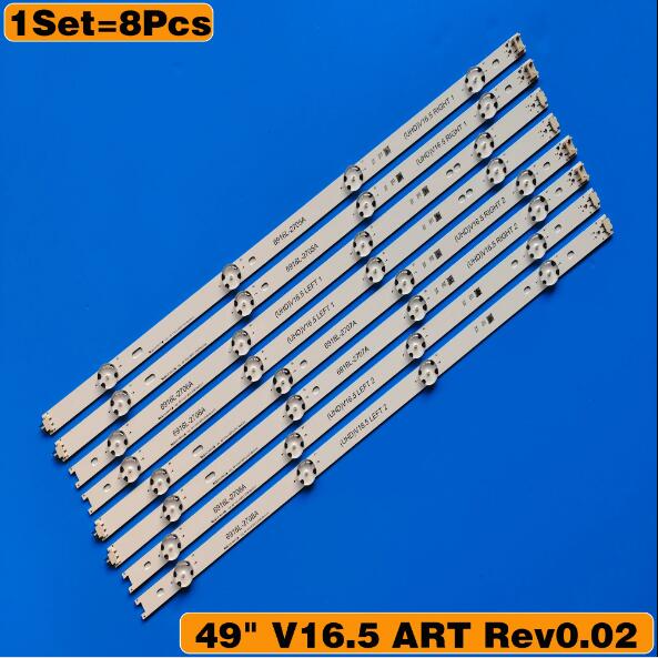 8 Pcs LED Backlight Para LG49 "V16 ART3 2551 49" V16.5 ART3 2705 49UH6500 49UH6507 49UH6509 49UH650 49UH652T 49UH664V 49UH668V