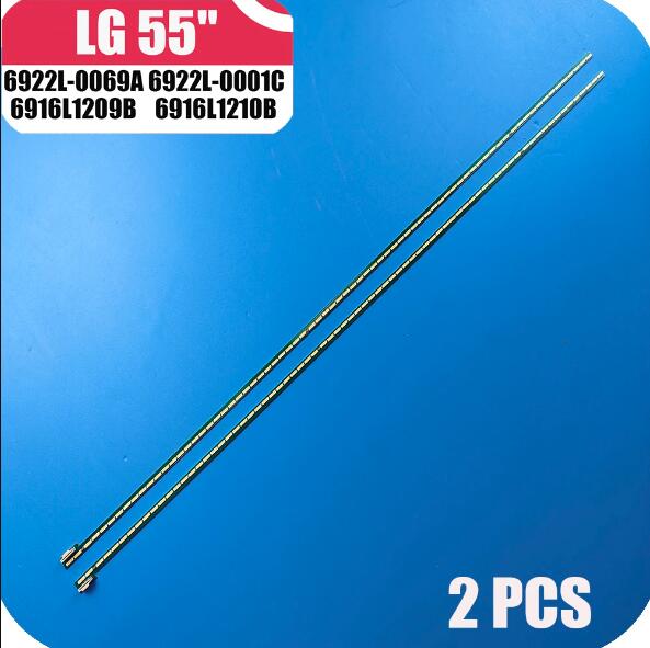 LED backlight stip(2) for LG 55LA6800 55LA7400 55LA660V 55PFL6008K 55LA6600 6922L-0069A 0080A 6916L1210B 6916L1209B 6916L1198A