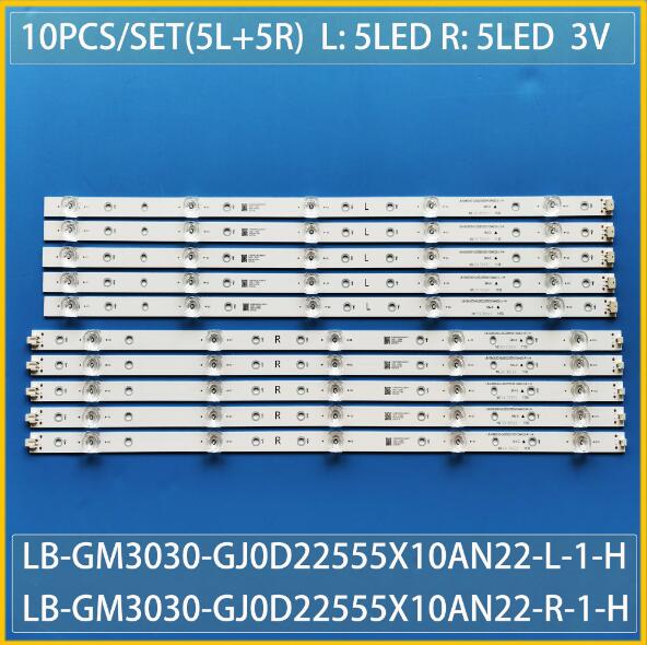 LED Backlight strip 10 lamp For PHILIPS 55"TV 55pus7304 55pus6704 55PUS7394 55PUS7504 LB-GM3030-GJ0D22555X10AN22-R-1-H L T