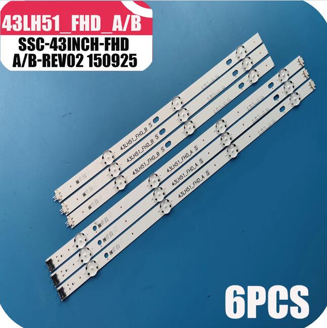 LED backlight Strip(6) for LG 43LF510V 43LF5100 43LH520V 43LH5100 43LJ515V 43LH510V 43LH570V 43LH511T 43LH51_FHD_A B LF51_FHD_A