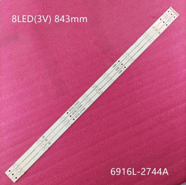 LED strip for LG 43UH610A 43UH603V 43UH6030 UD 43UH630V LC430DGE FJ M2 43" V16.5 ART3 2744 Rev0.1 6916L-2744A 43UH620V 43UH610T