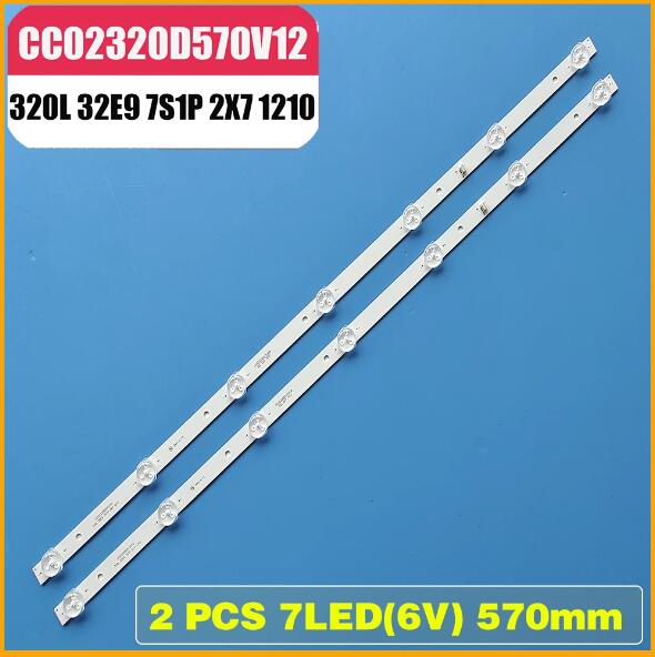 New 2pcs/set for CC02320D570V12 320L 32E9 7S1P 2X7 H32E8000Q DEXP H32D7000Q H32D8000Q SW-LED32R301BT2 RCA RTDVD3215-B AOC T3211M