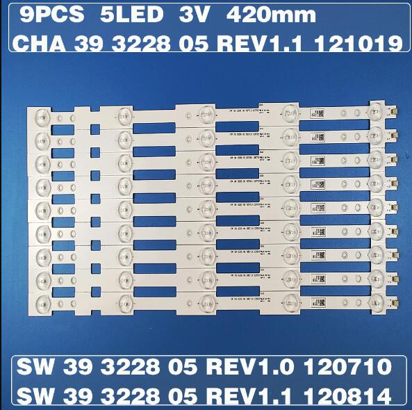 new original LED backlight strip 9 PCS/lot BBK 40LEM-3080 Skyworth 39 inch 39E320W LED strip SW 39 3228 05 REV1.1 120814 420mm