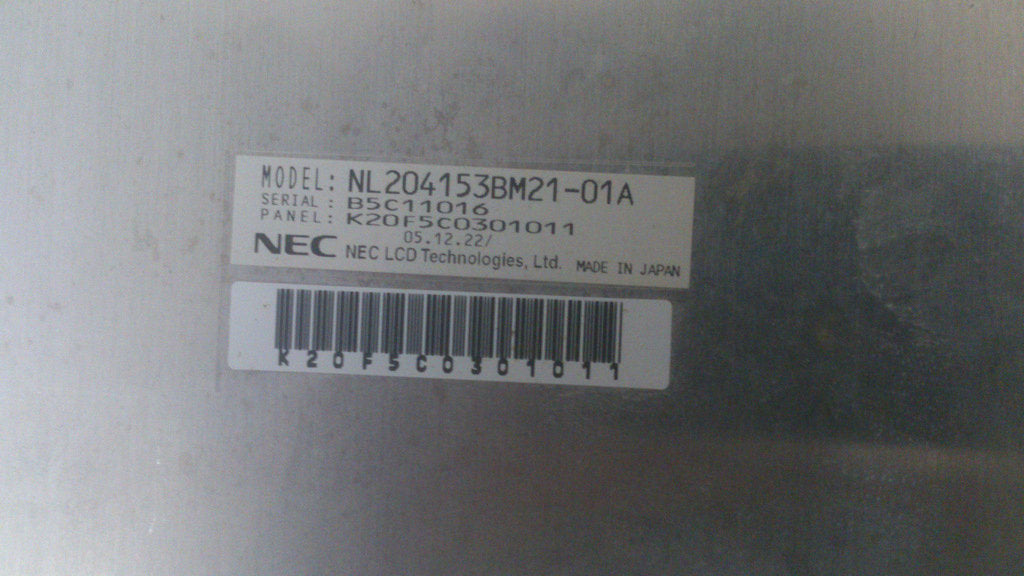 Original NL204153BM21-01A NEC Screen 21.3" 2048*1536 NL204153BM21-01A