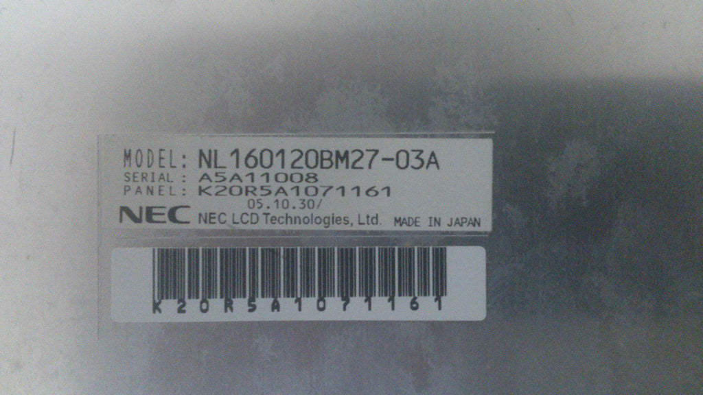 Original NL160120BM27-03A NEC Screen 21.3" NL160120BM27-03A Display