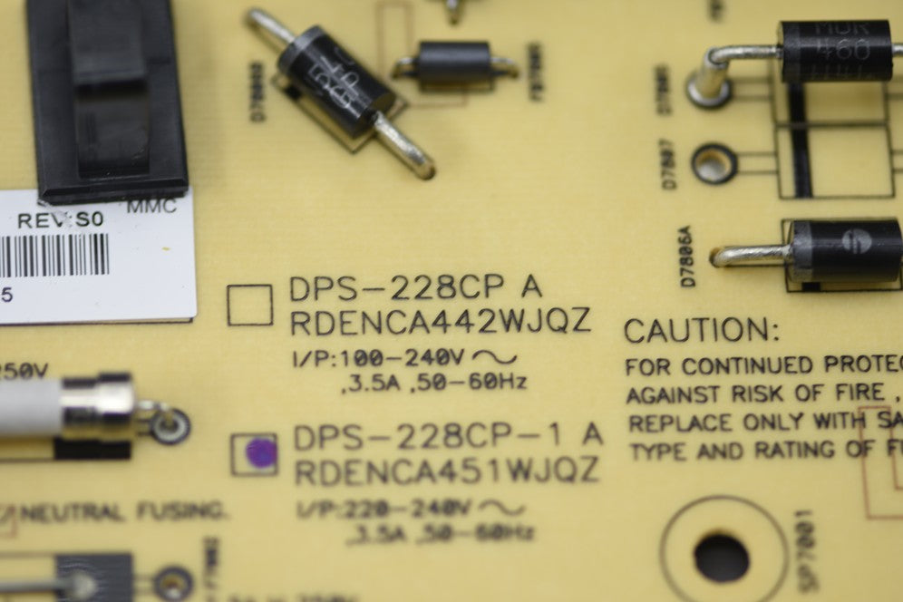 Original RDENCA442WJQZ Sharp DPS-228CP  Power Board