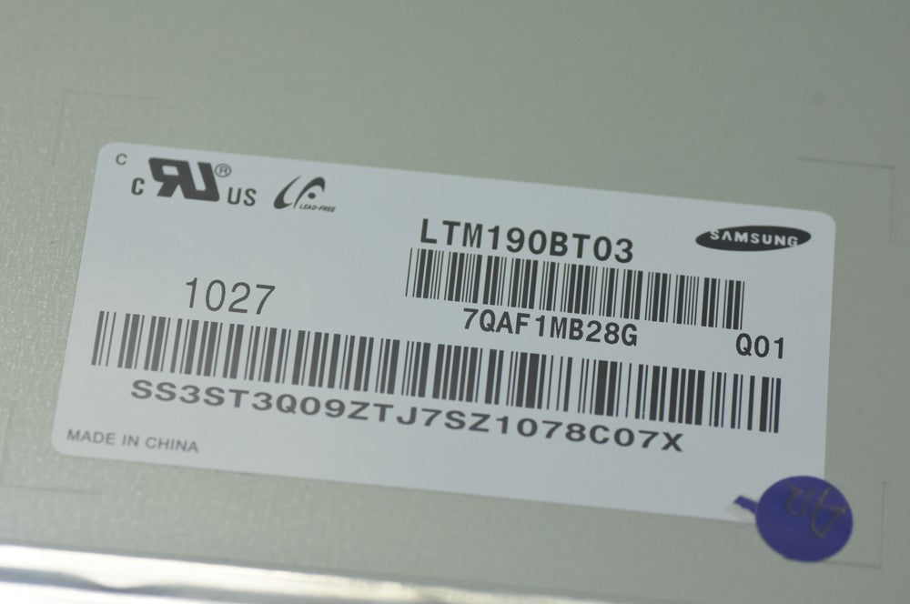 Original LTM190BT03 SAMSUNG Screen 19.0" 1400*900 LTM190BT03  Display