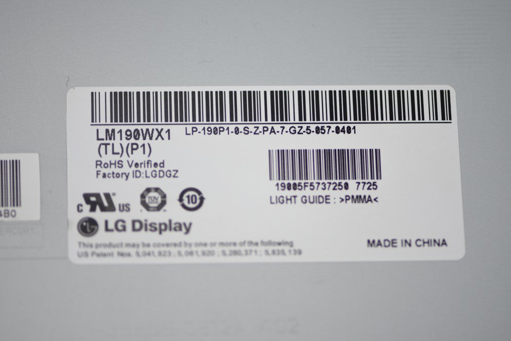 Original LM190WX1-TLP1 LG  Screen 19.0" 1440*900 LM190WX1-TLP1 Display